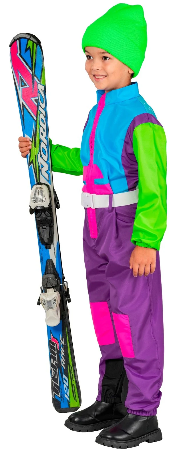 Disfraz de Snowboarder Años 80 Neón Infantil - Image 4