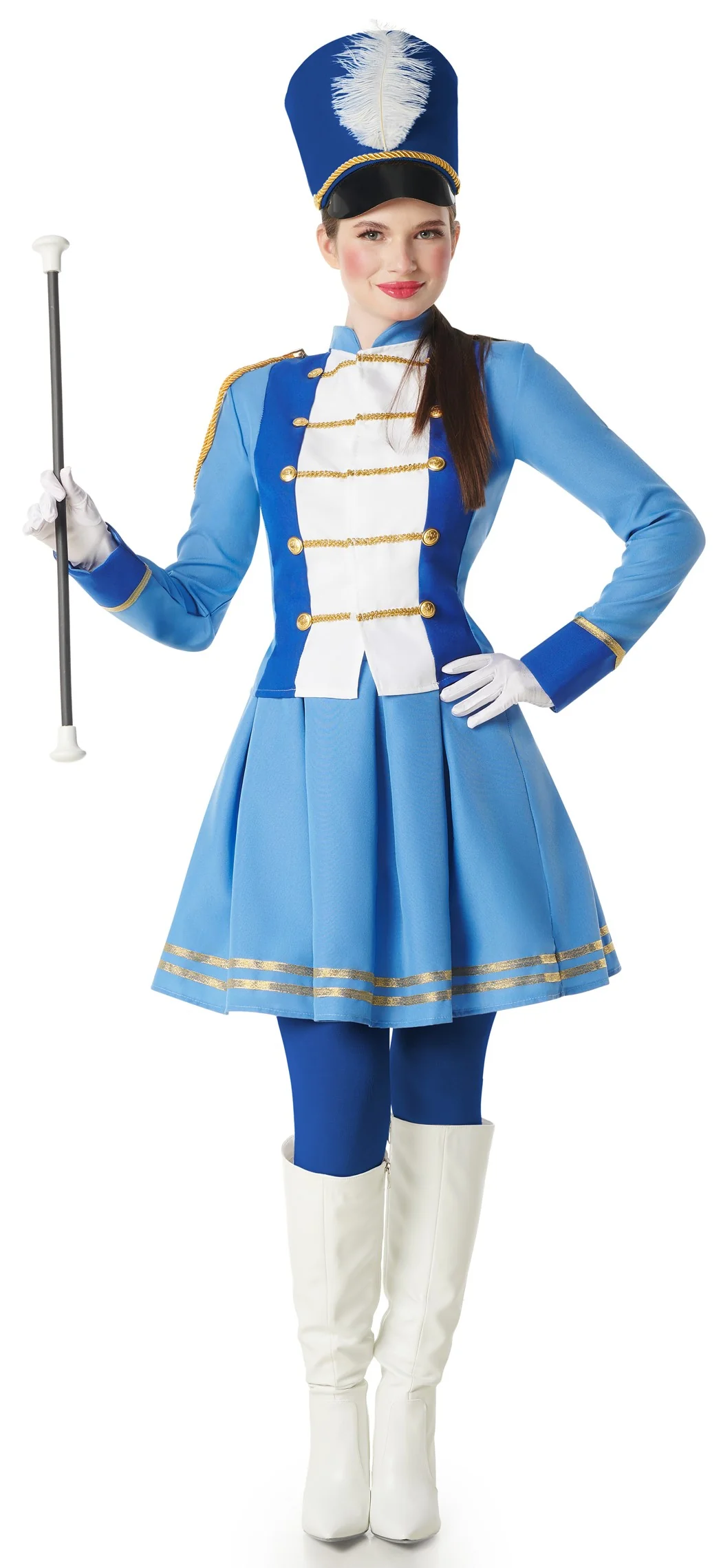 Disfraz de Majorette Azul para Mujer
