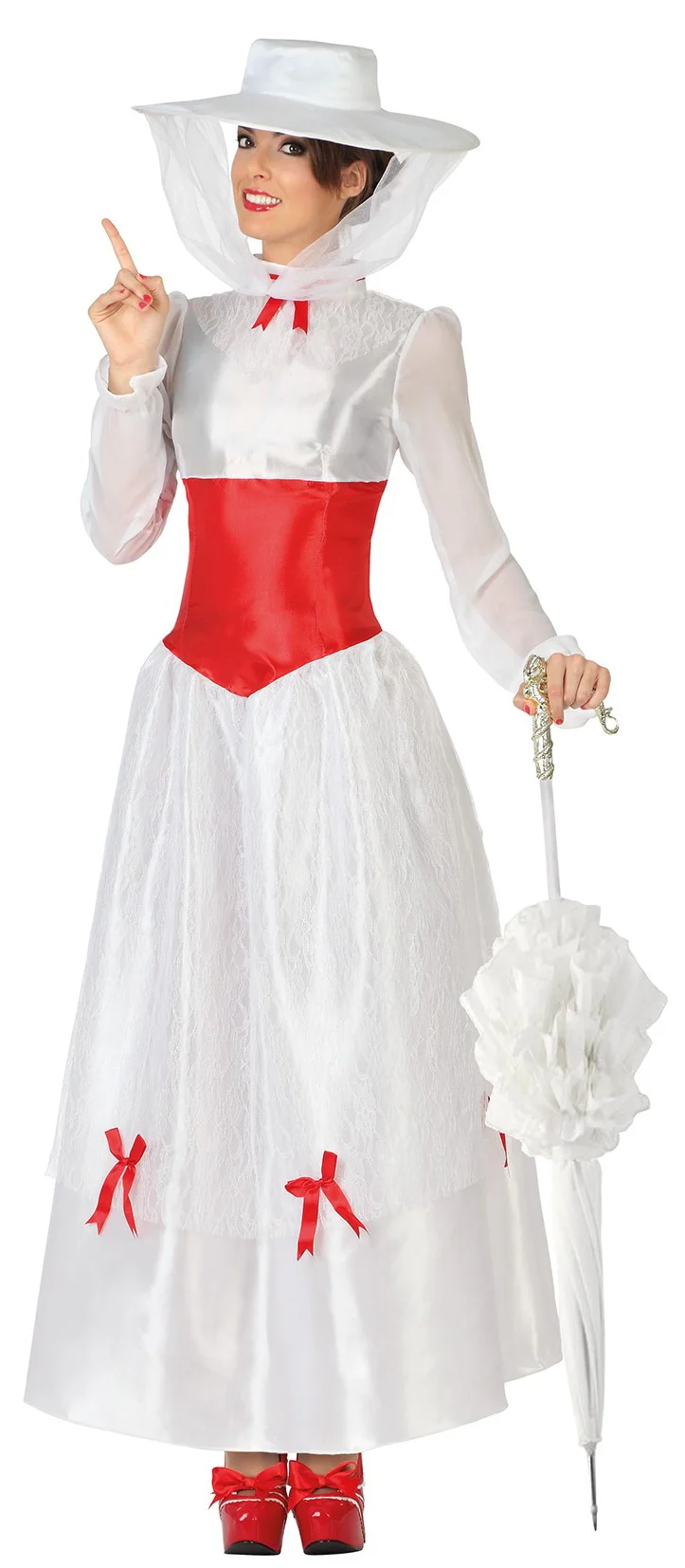 Disfraz de Mary Poppins Blanco para Mujer
