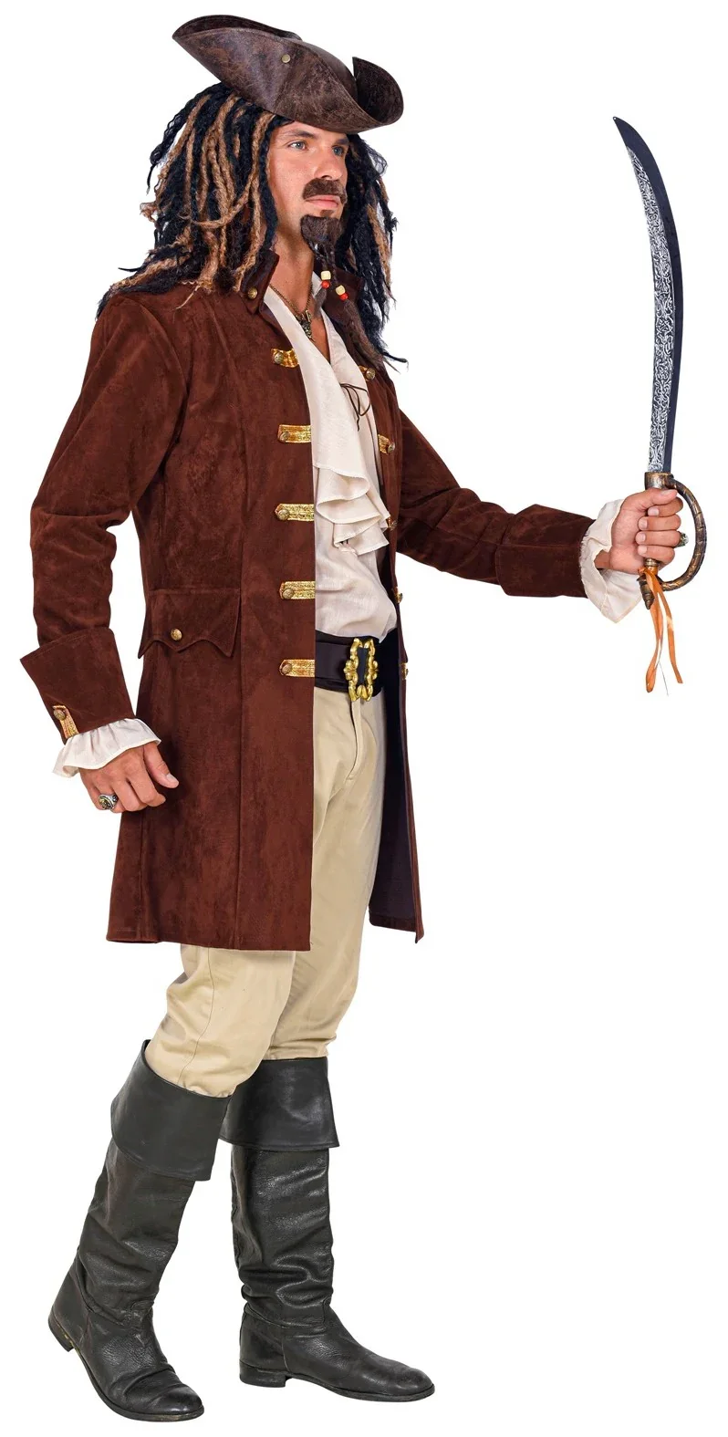 Chaqueta Pirata Marrón para Hombre - Image 4