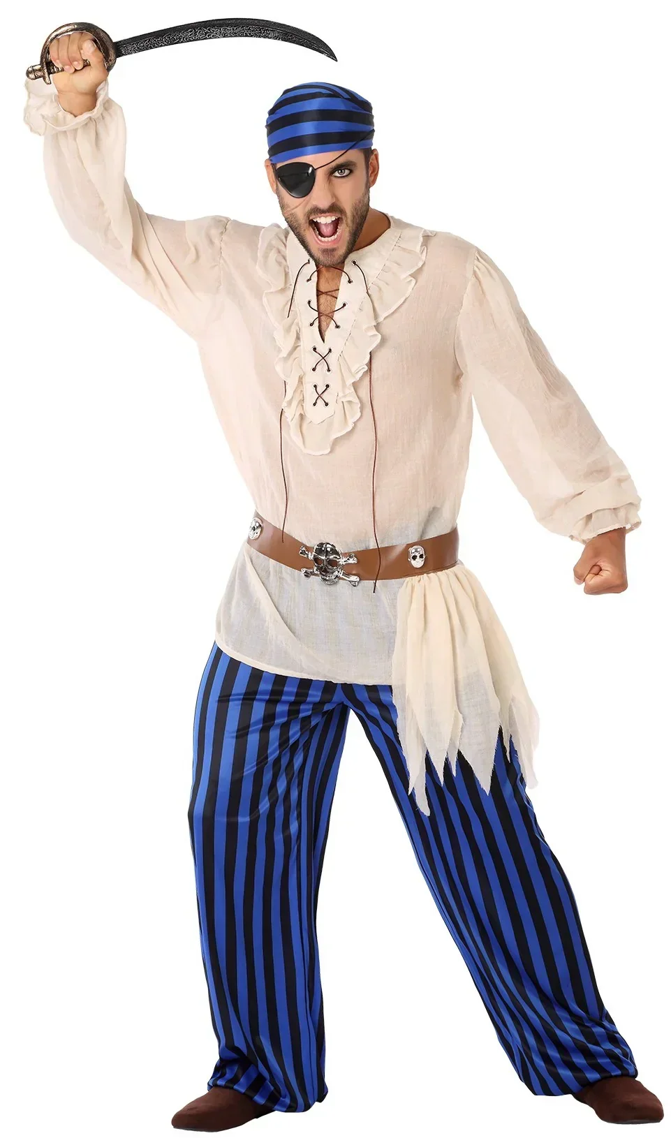 Disfraz de Pirata Azul para Hombre
