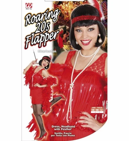 Disfraz de Charlestón Años 20 Rojo para Mujer - Image 3