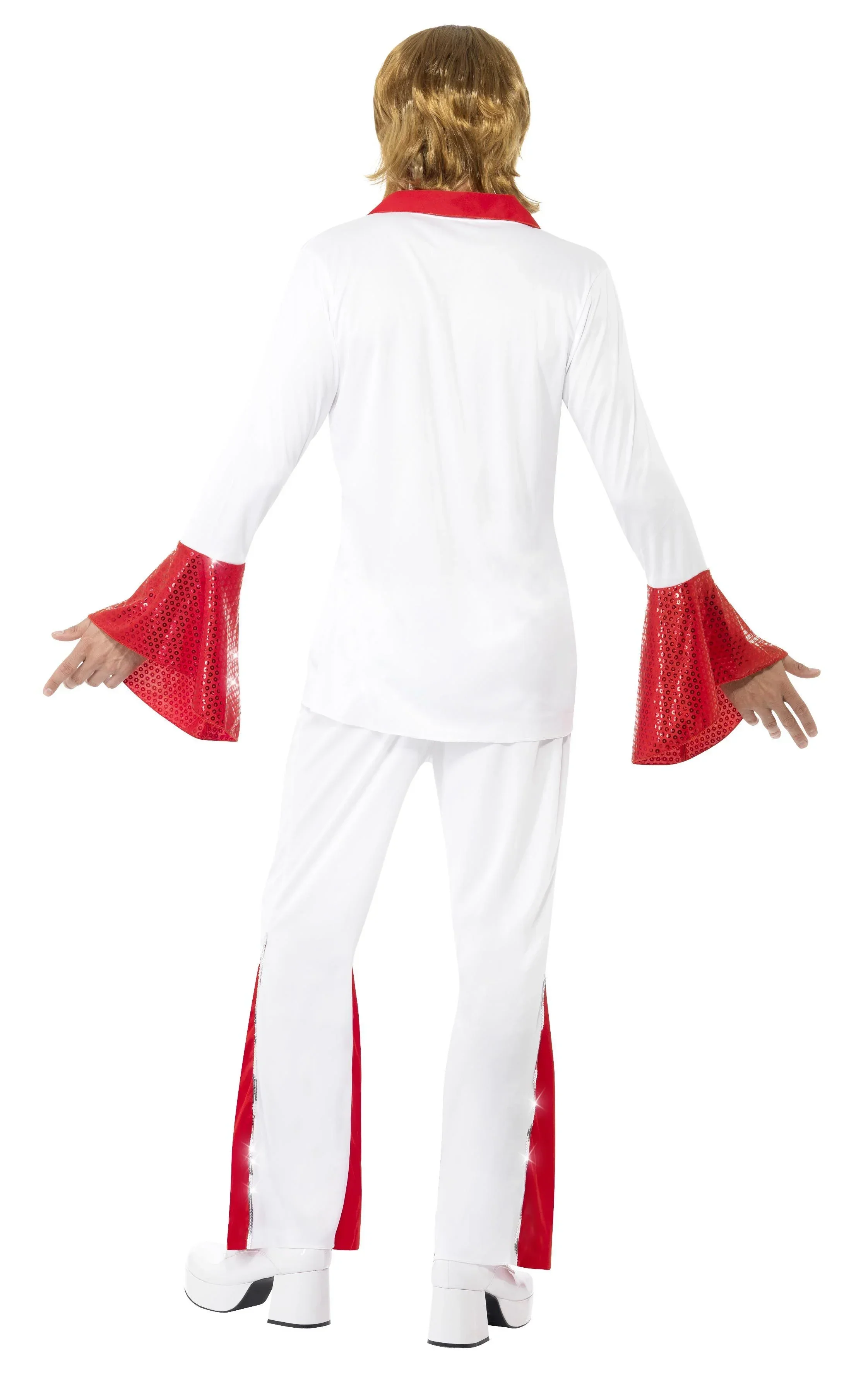 Disfraz de Abba Años 70 Rojo y Blanco para Hombre - Image 2