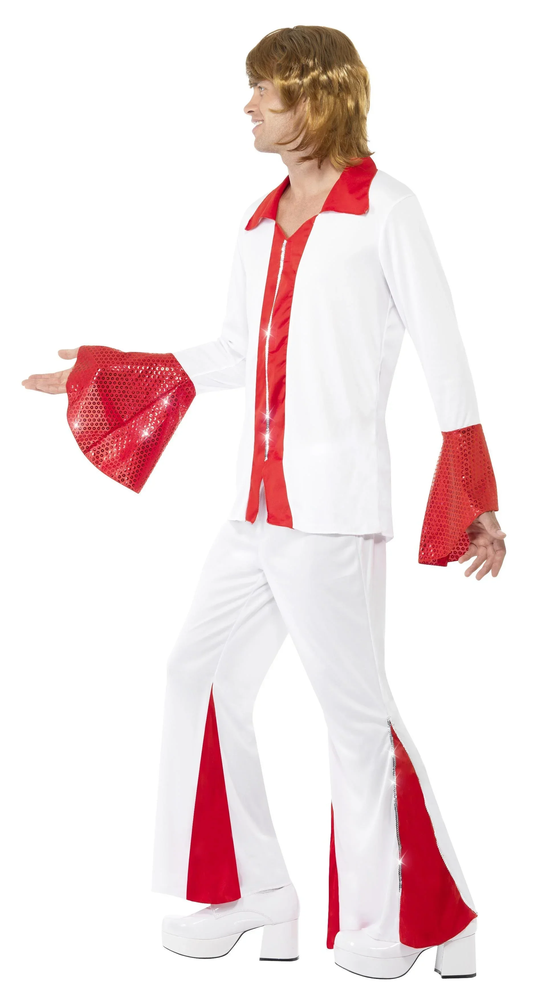 Disfraz de Abba Años 70 Rojo y Blanco para Hombre - Image 4