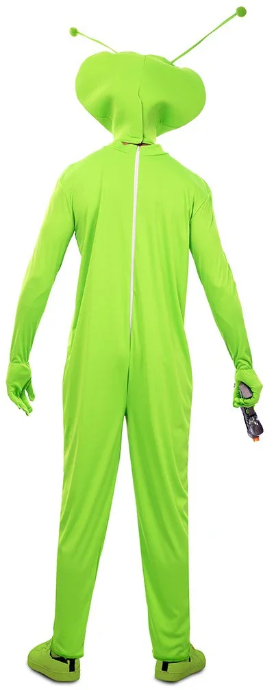 Disfraz de Alien Verde con Antenas para Adulto - Image 2