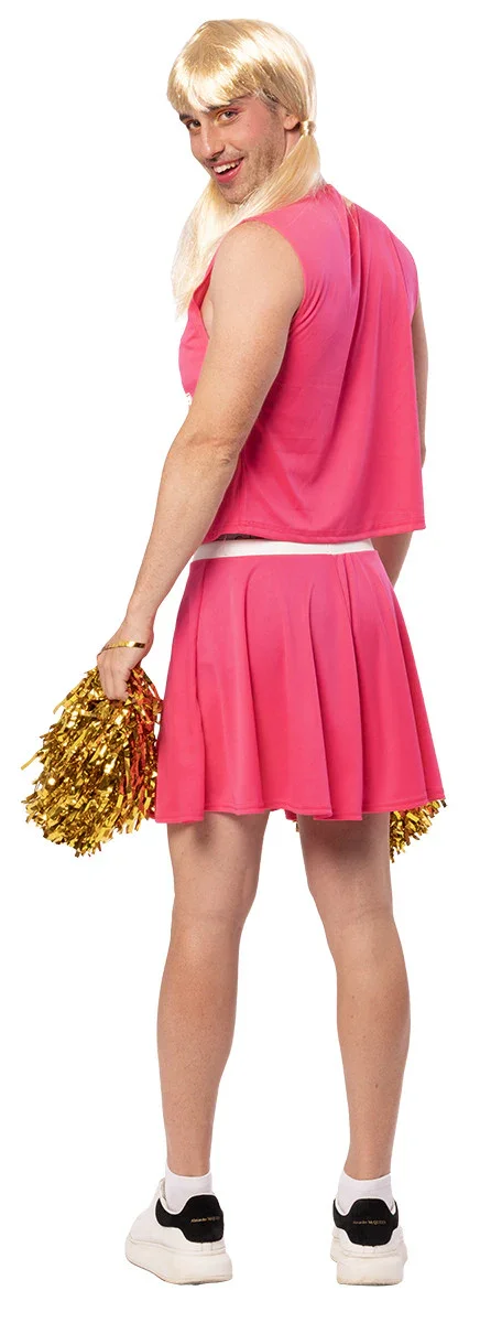 Disfraz de Animadora Beerleader Rosa para Hombre - Image 3