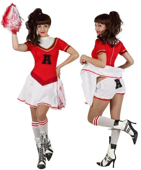Disfraz de Animadora Roja y Blanca para Mujer - Image 3