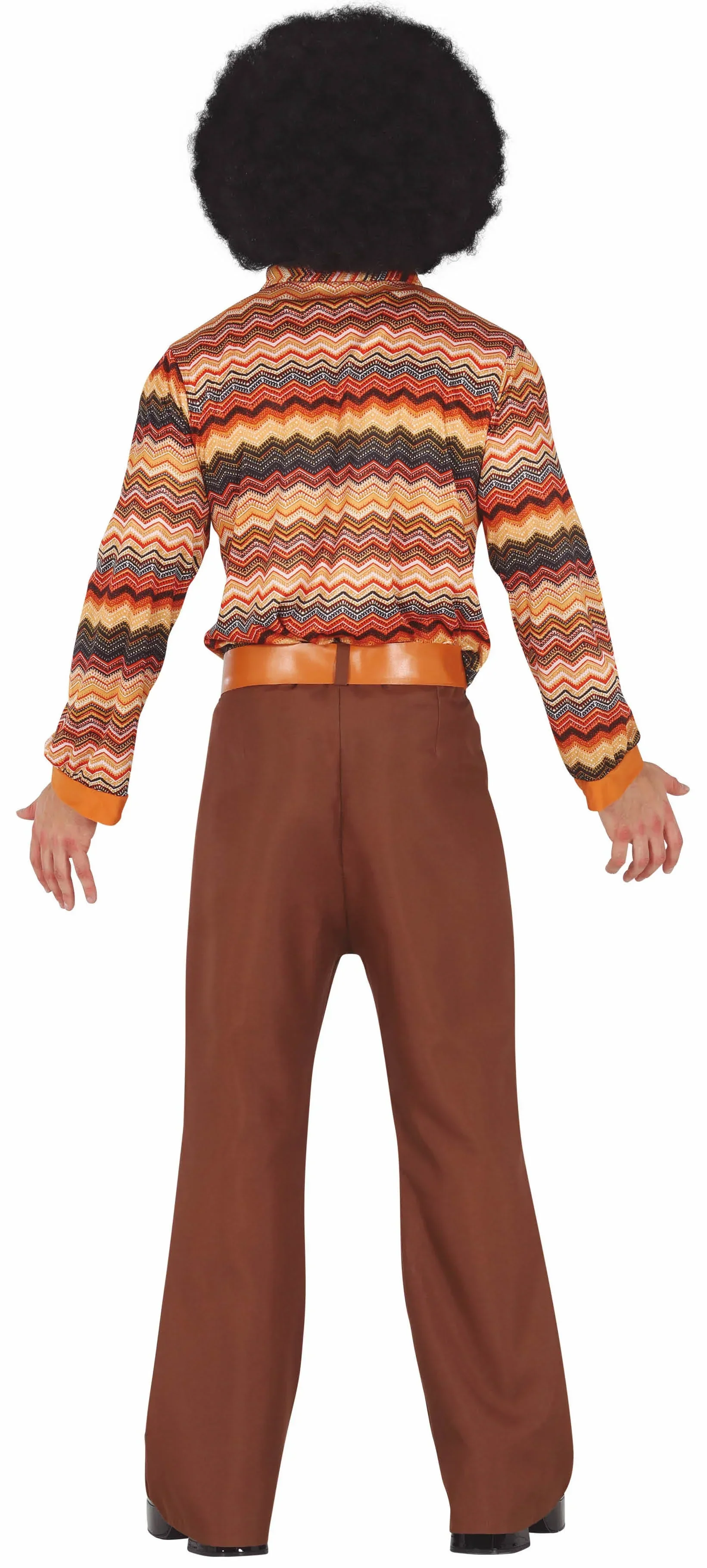 Disfraz Años 70 Marrón Estampado para Hombre - Image 2