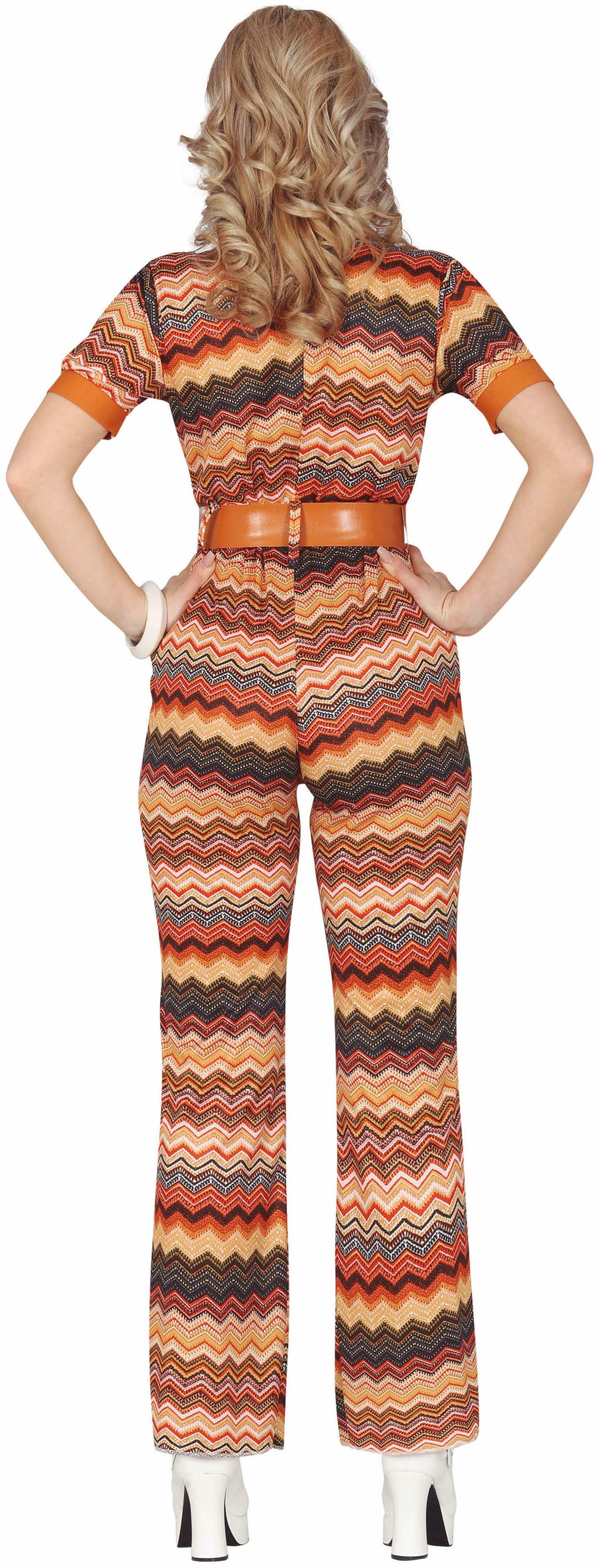 Disfraz Años 70 Marrón Estampado para Mujer - Image 2
