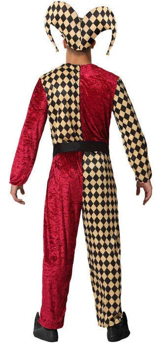 Disfraz de Arlequín Dorado y Rojo para Hombre - Image 2