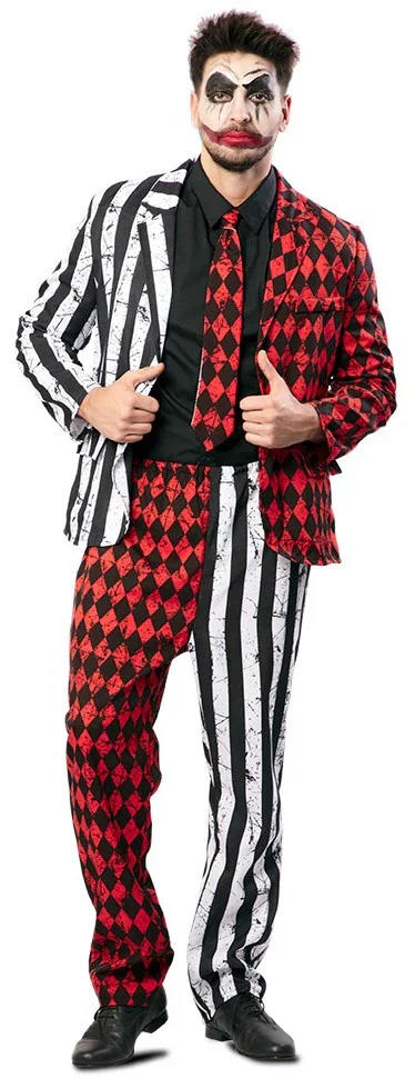Disfraz de Arlequín Psicópata Elegante para Hombre - Image 3