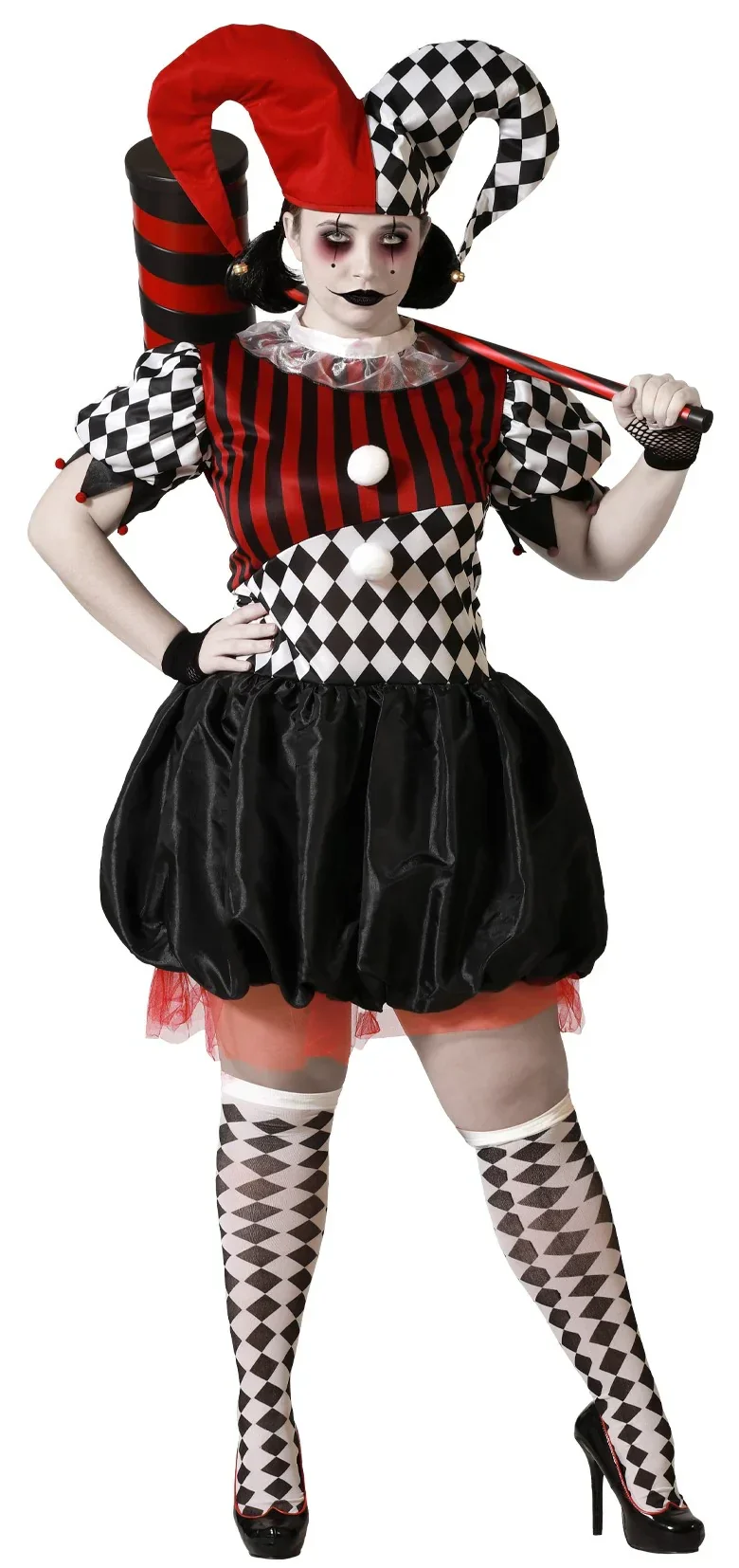 Disfraz de Arlequina Demoníaca para Mujer - Image 4