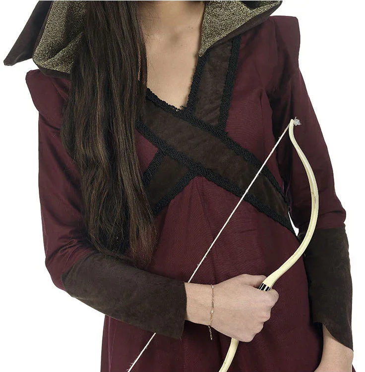 Disfraz de Arquera Medieval Granate para Mujer - Image 3