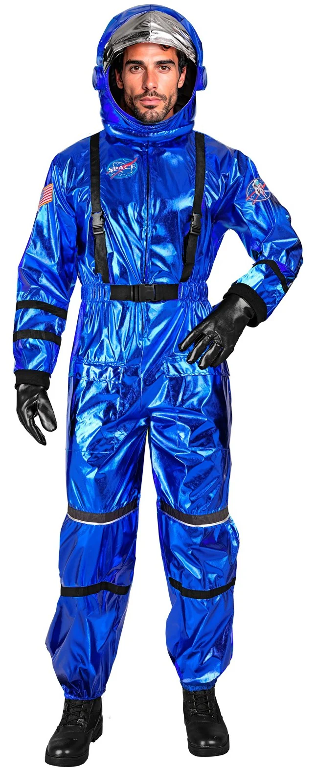 Disfraz de Astronauta Azul con Casco para Hombre