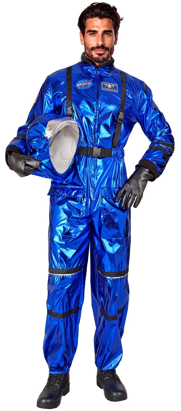 Disfraz de Astronauta Azul con Casco para Hombre - Image 2