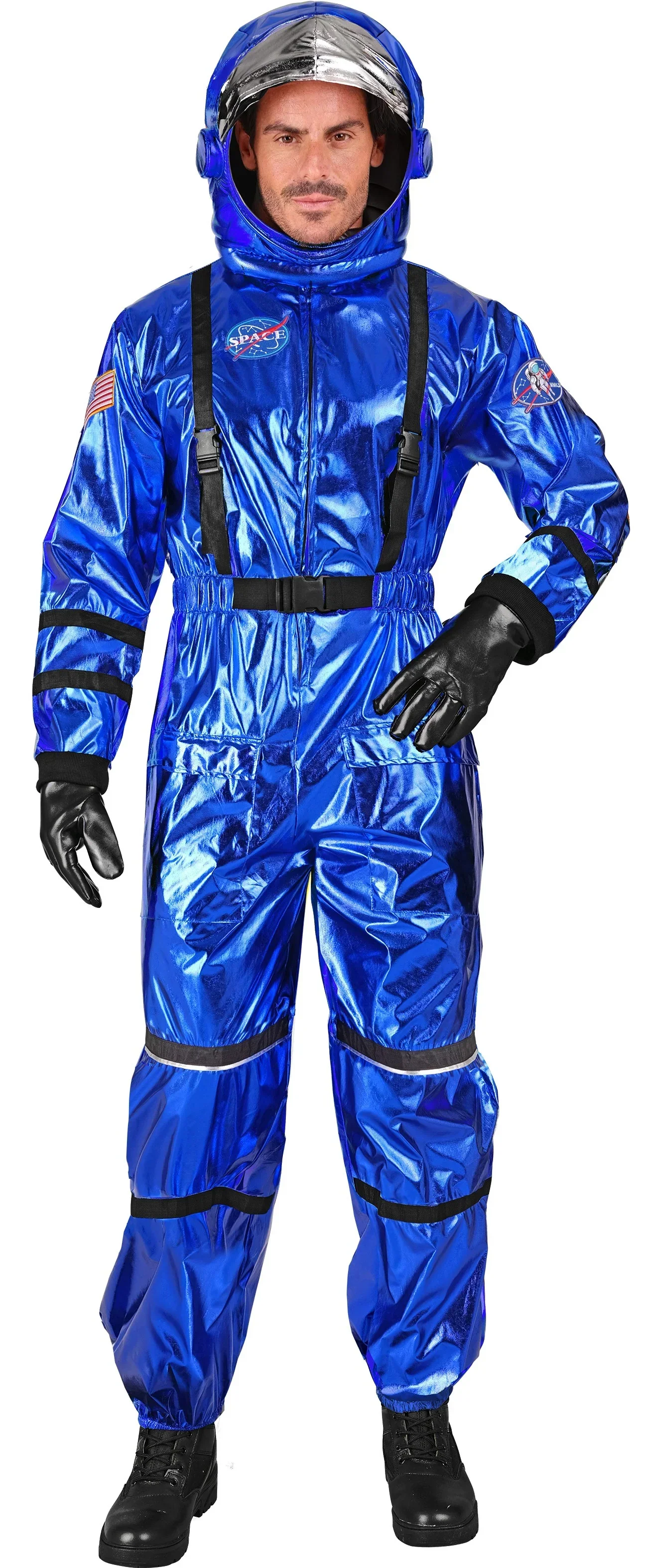 Disfraz de Astronauta Azul con Casco para Hombre - Image 5