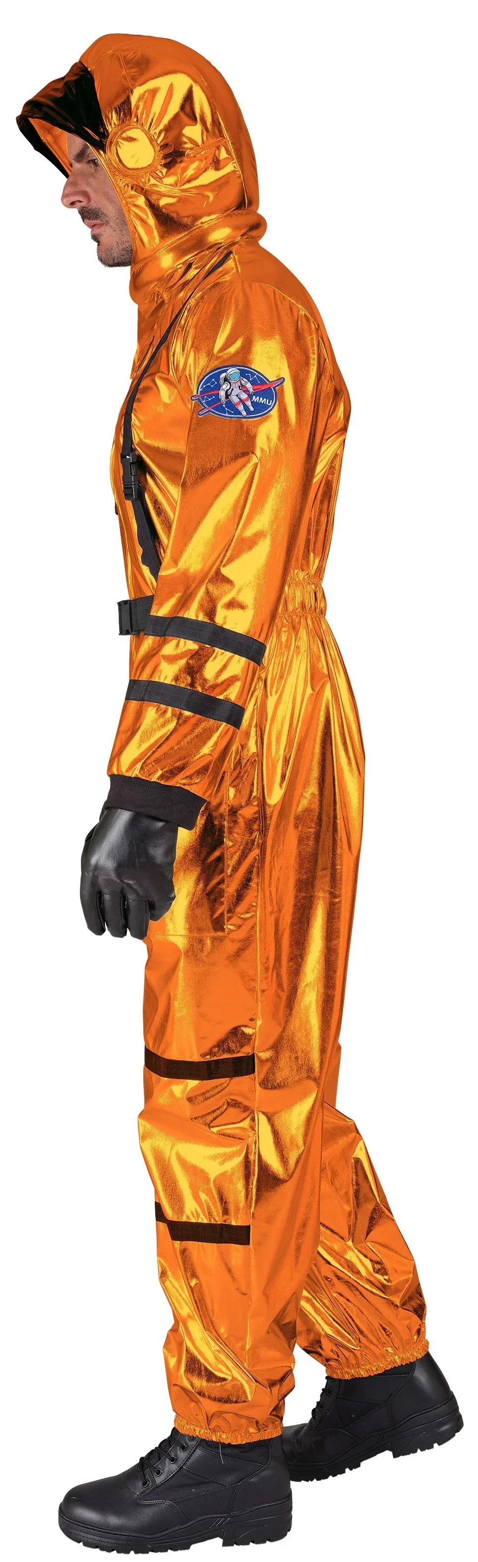 Disfraz de Astronauta Naranja con Casco para Hombre - Image 5