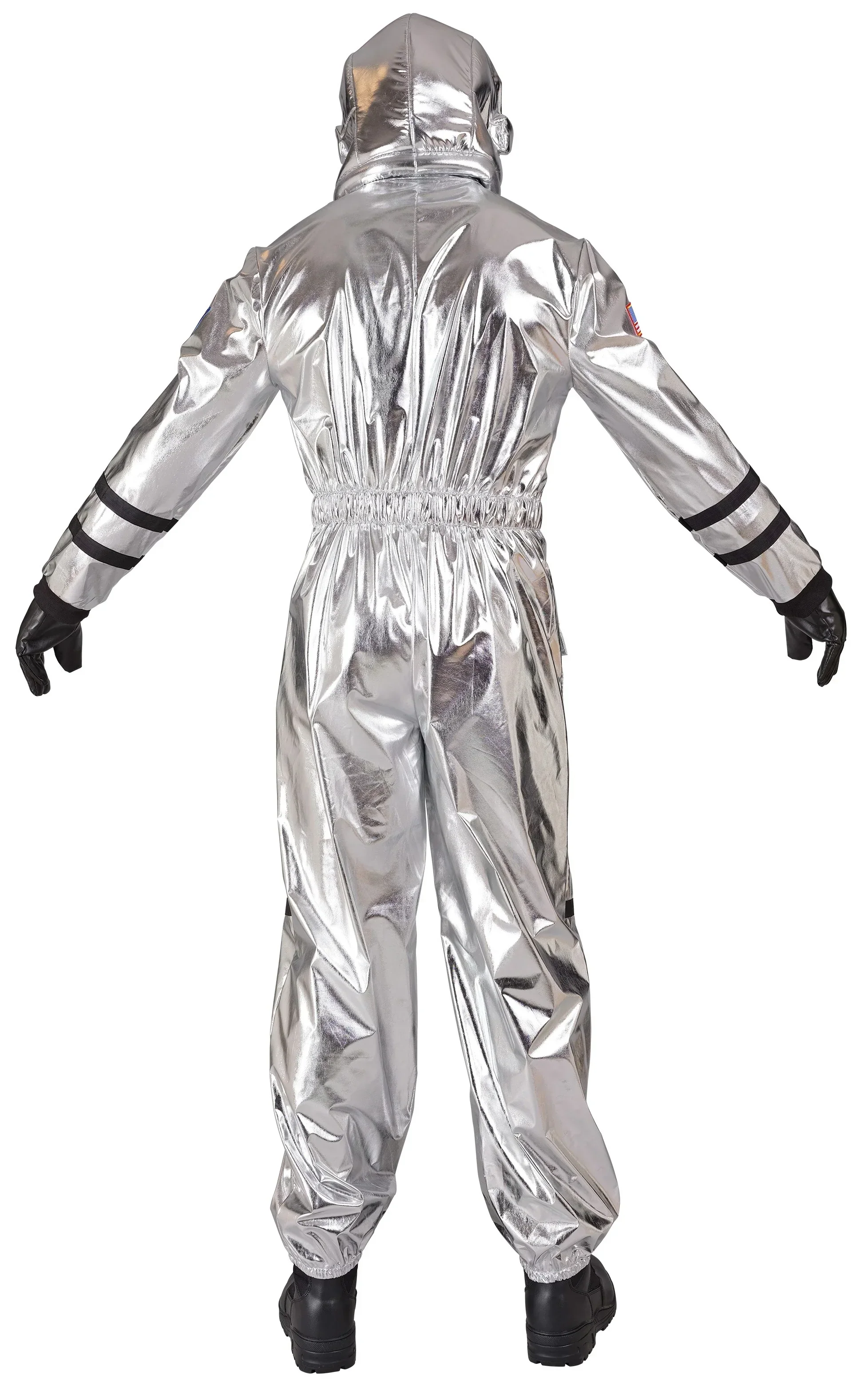 Disfraz de Astronauta Plateado con Casco para Hombre - Image 3