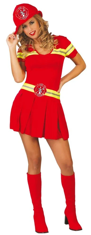 Disfraz de Bombera Roja para Mujer - Image 3
