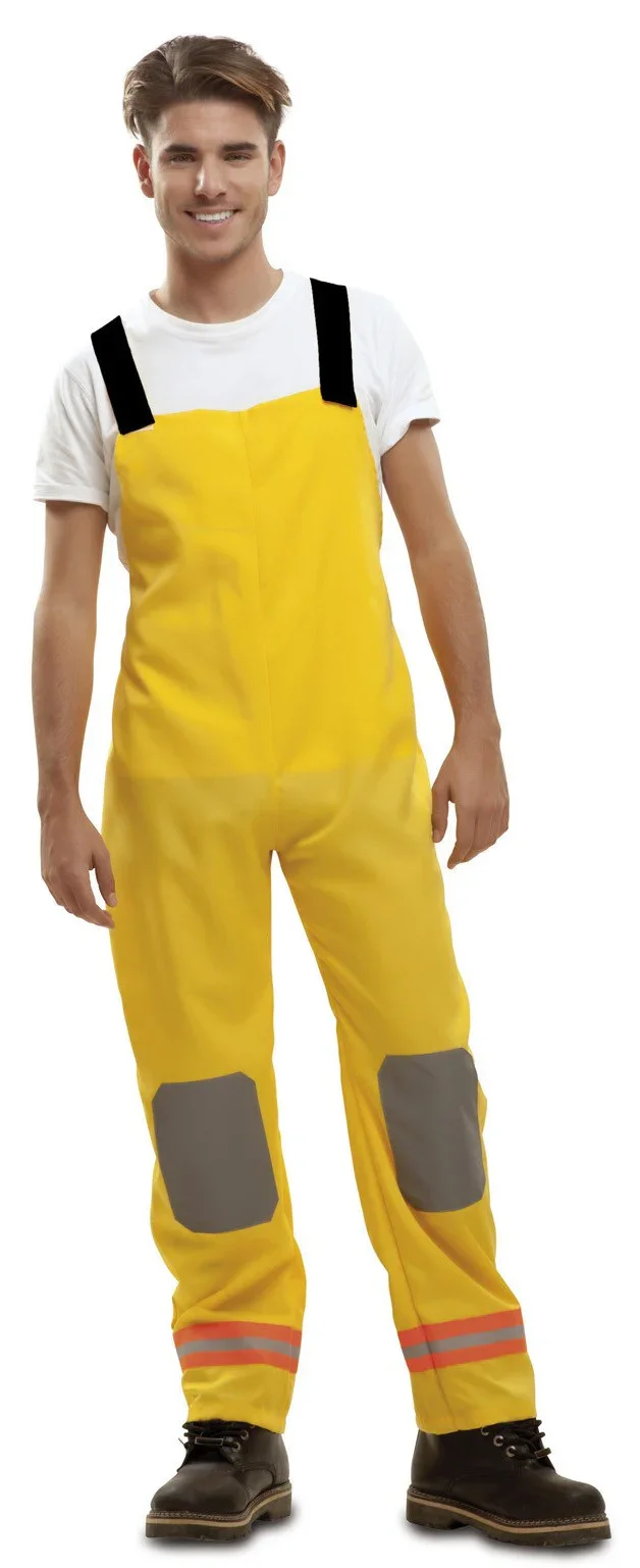 Disfraz de Bombero Amarillo BRIF con Peto para Hombre - Image 2