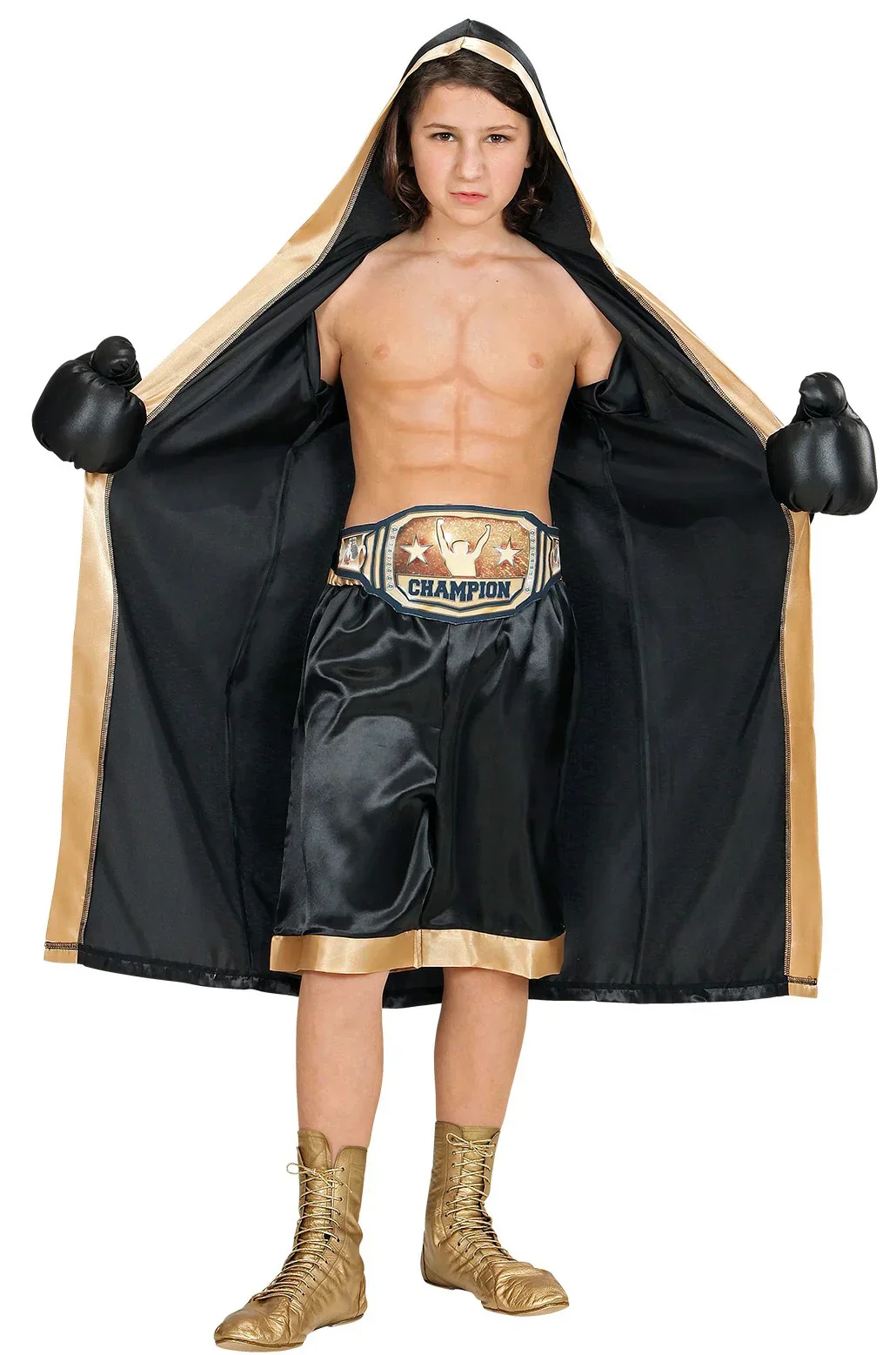 Disfraz de Boxeador Negro para Niño - Image 3