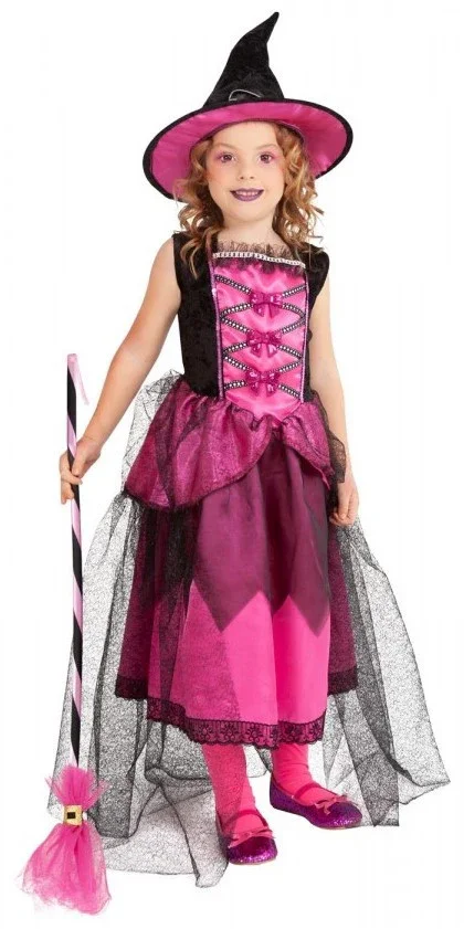 Disfraz de Bruja Coqueta Rosa para Niña - Image 3