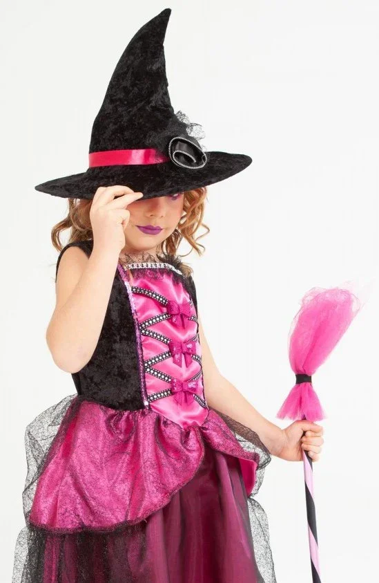 Disfraz de Bruja Coqueta Rosa para Niña - Image 4