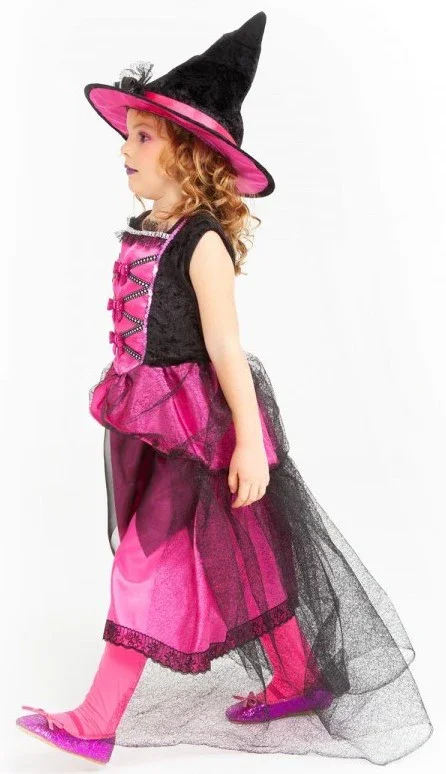 Disfraz de Bruja Coqueta Rosa para Niña - Image 5