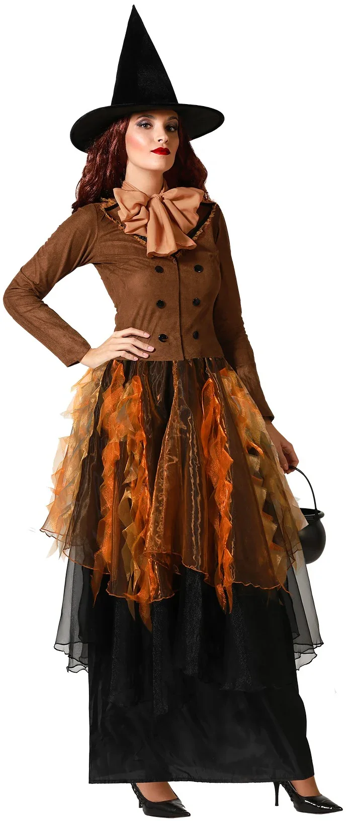 Disfraz de Bruja Elegante Marrón para Mujer