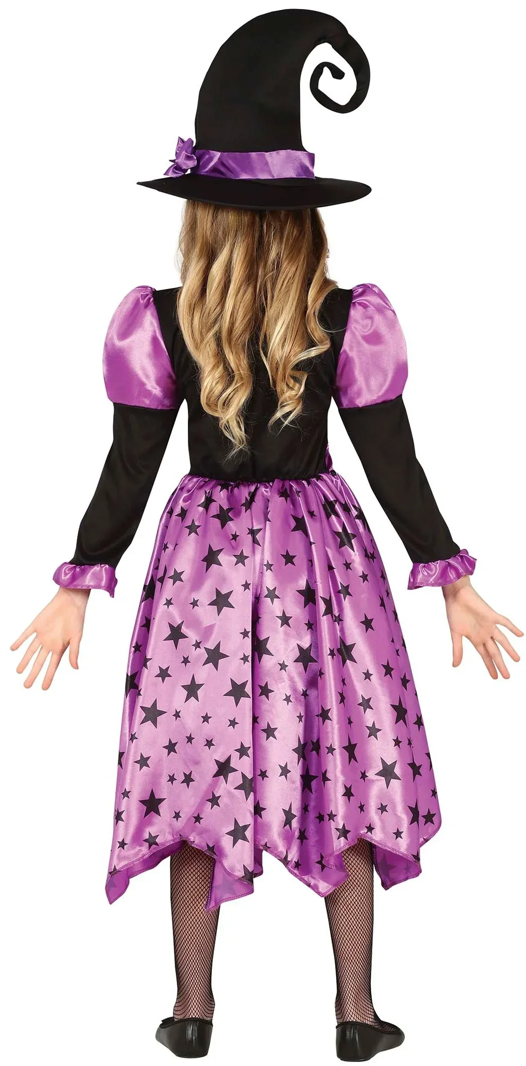 Disfraz de Bruja Morada con Estrellas para Niña - Image 2