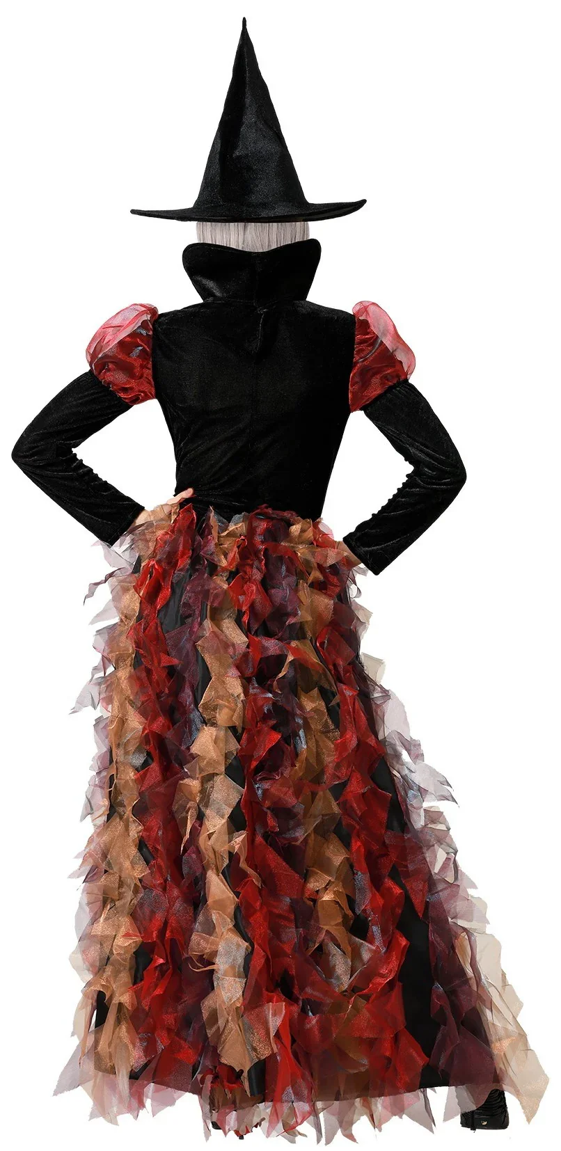 Disfraz de Bruja Multicolor Largo para Mujer - Image 2