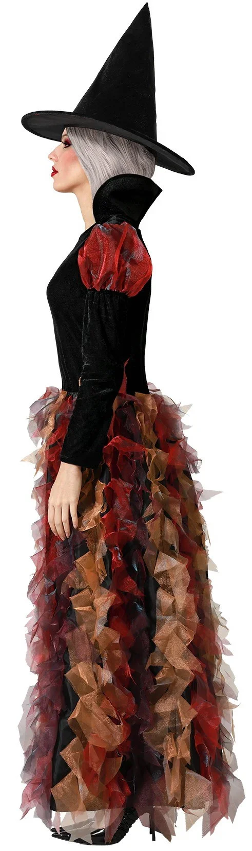 Disfraz de Bruja Multicolor Largo para Mujer - Image 3