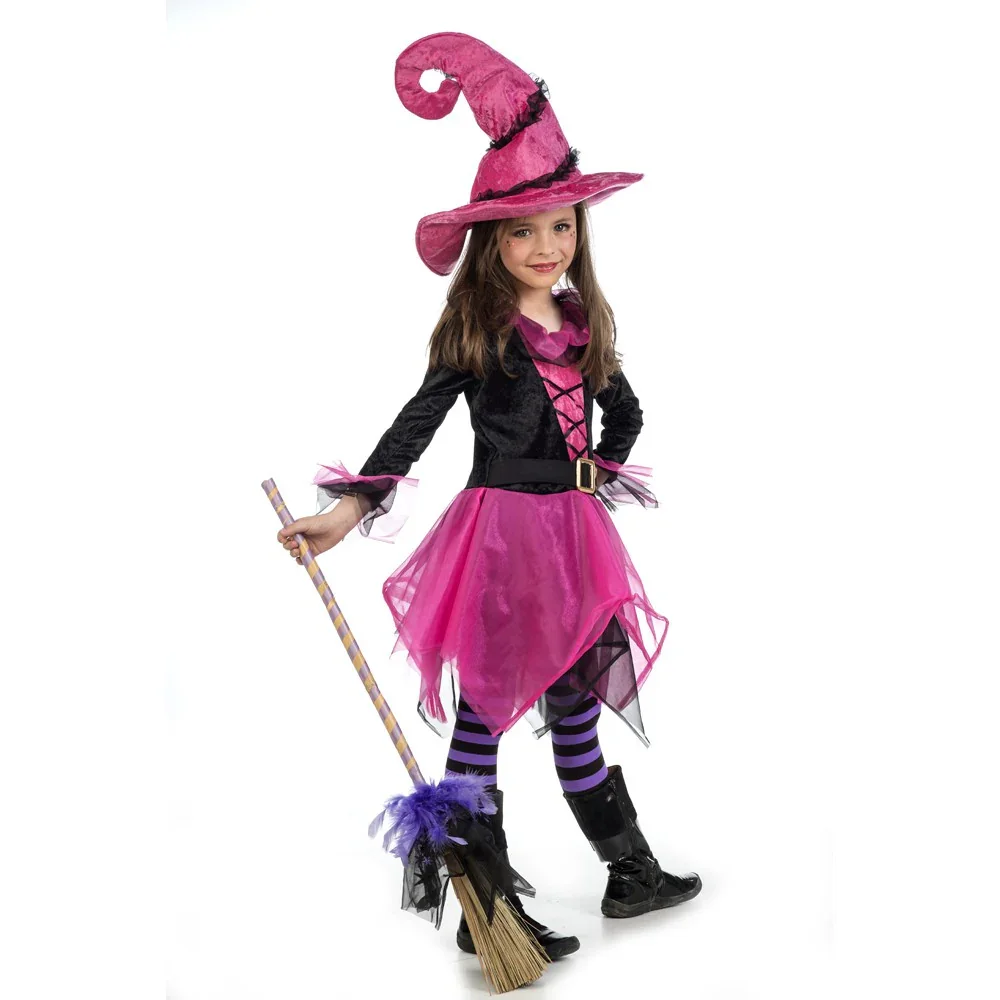 Disfraz de Bruja Rosa para Niña - Image 3