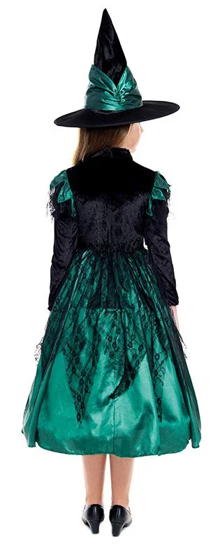Disfraz de Bruja Verde Premium para Niña - Image 2