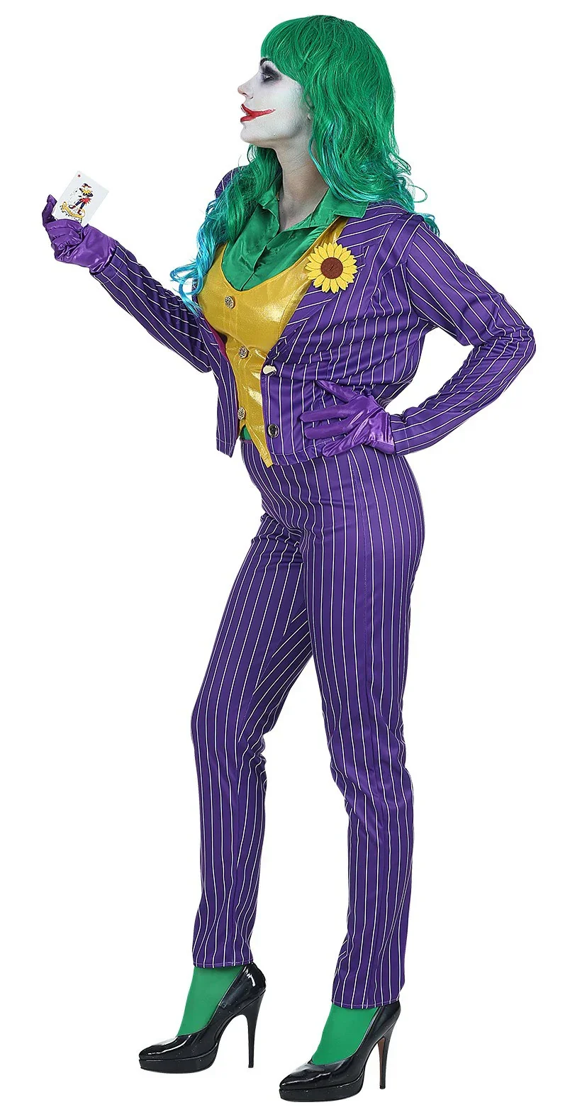 Disfraz de Joker Loca con Traje para Mujer - Image 3