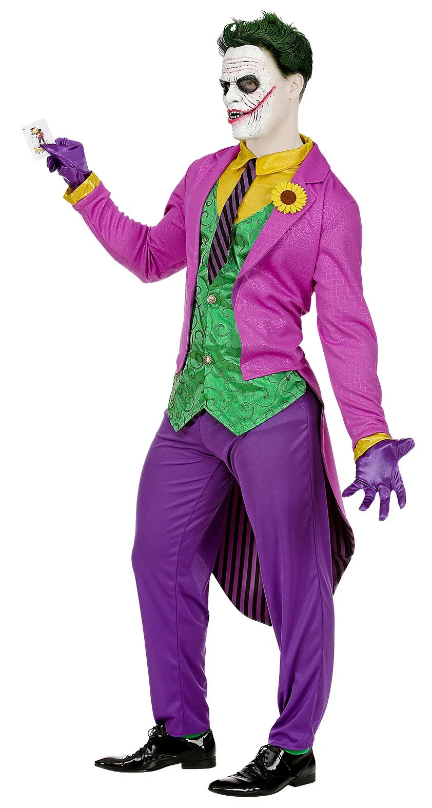 Disfraz de Joker Loco con Frac para Hombre - Image 3