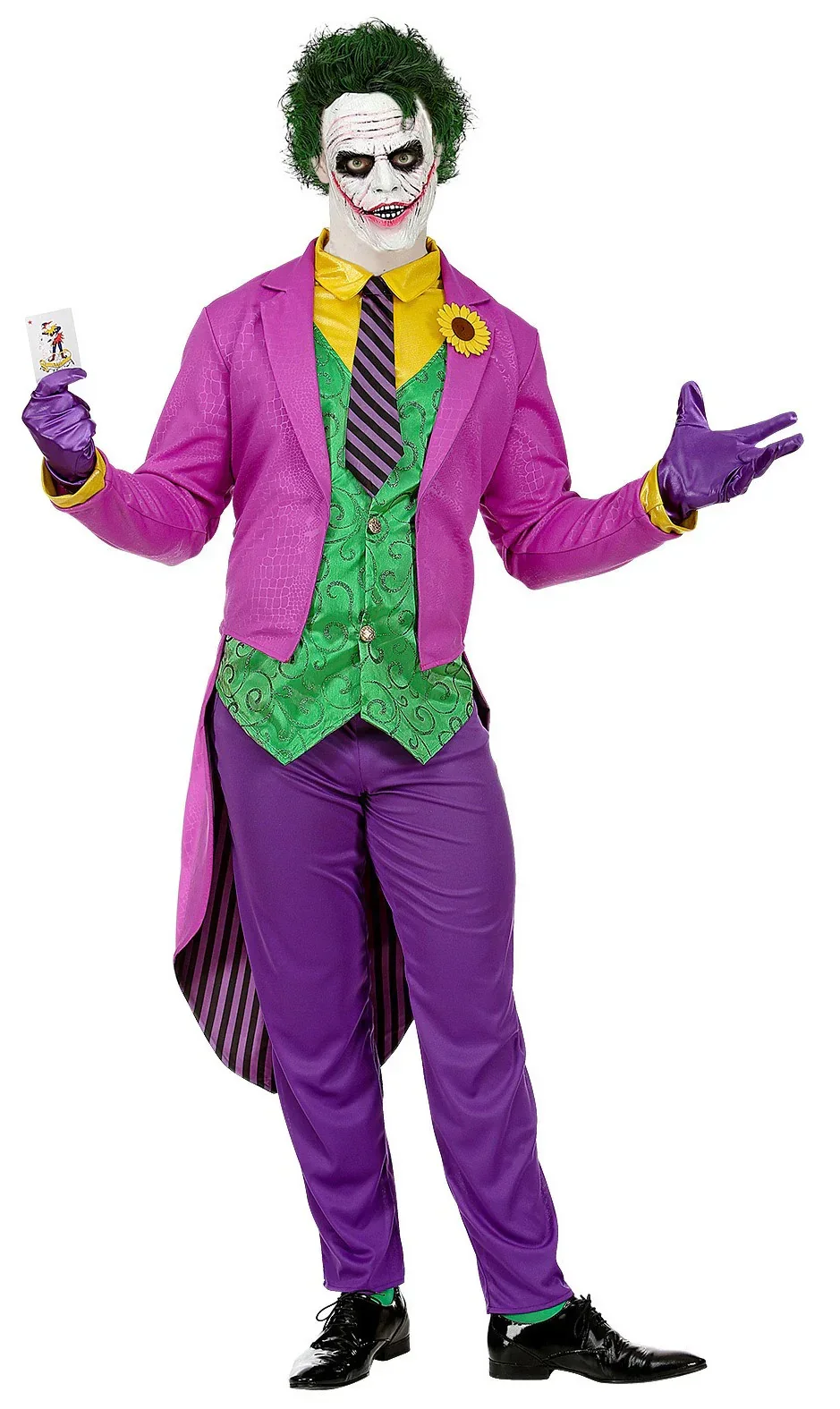 Disfraz de Joker Loco con Frac para Hombre - Image 4
