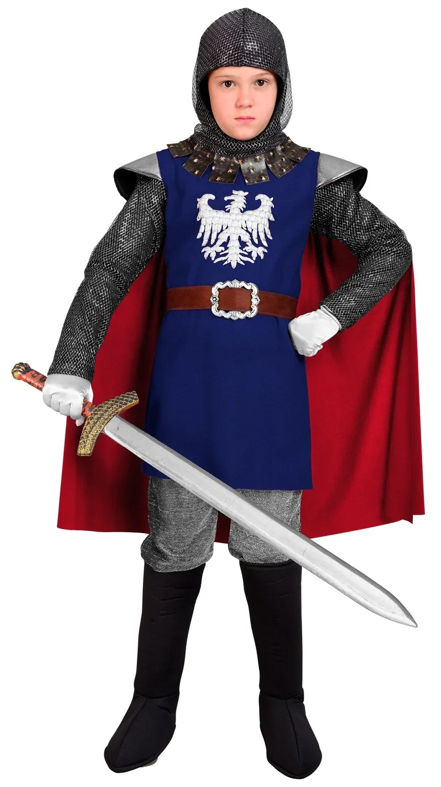 Disfraz de Caballero Medieval Azul para Niño - Image 3