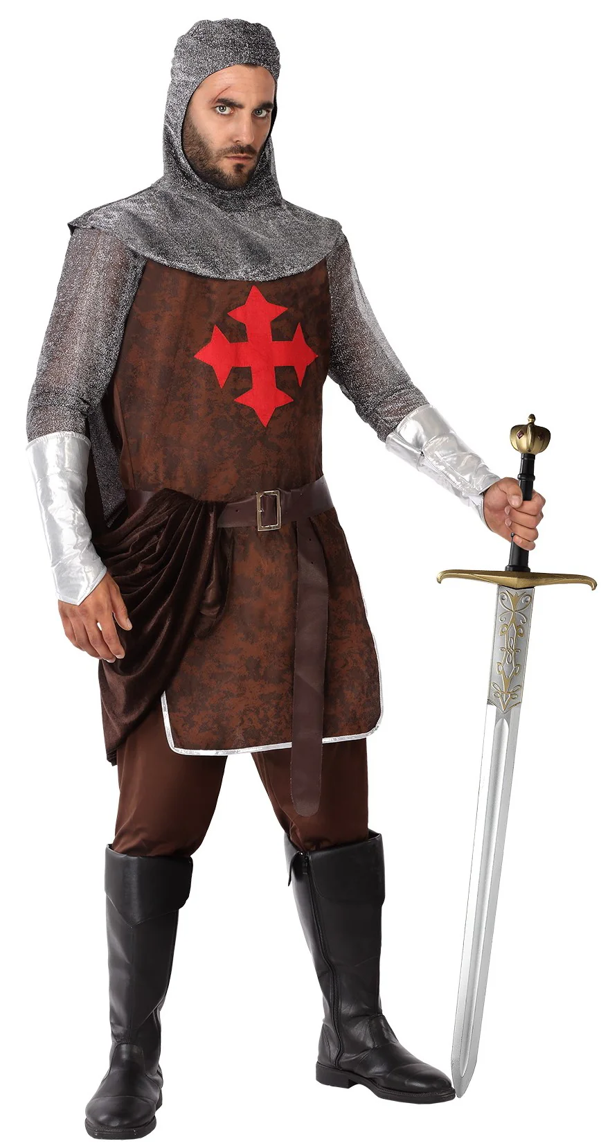 Disfraz de Caballero Medieval Cruzado para Hombre