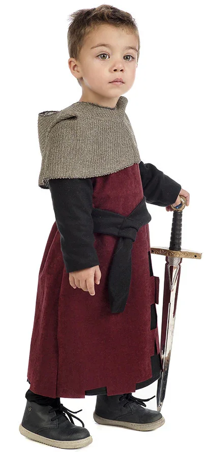 Disfraz de Caballero Medieval Granate para Bebé - Image 3
