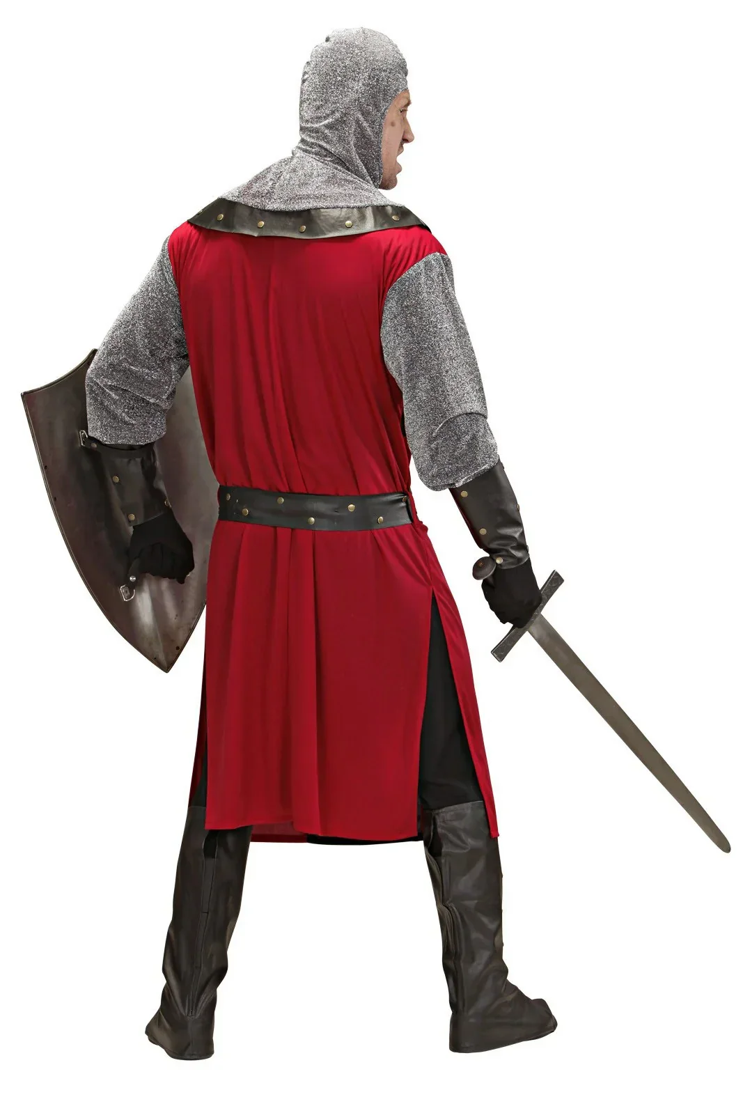 Disfraz de Caballero Medieval Rojo para Hombre - Image 2
