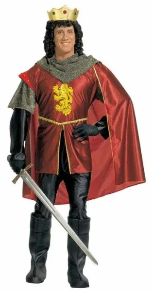 Disfraz de Rey Medieval Rojo para Adulto - Image 4