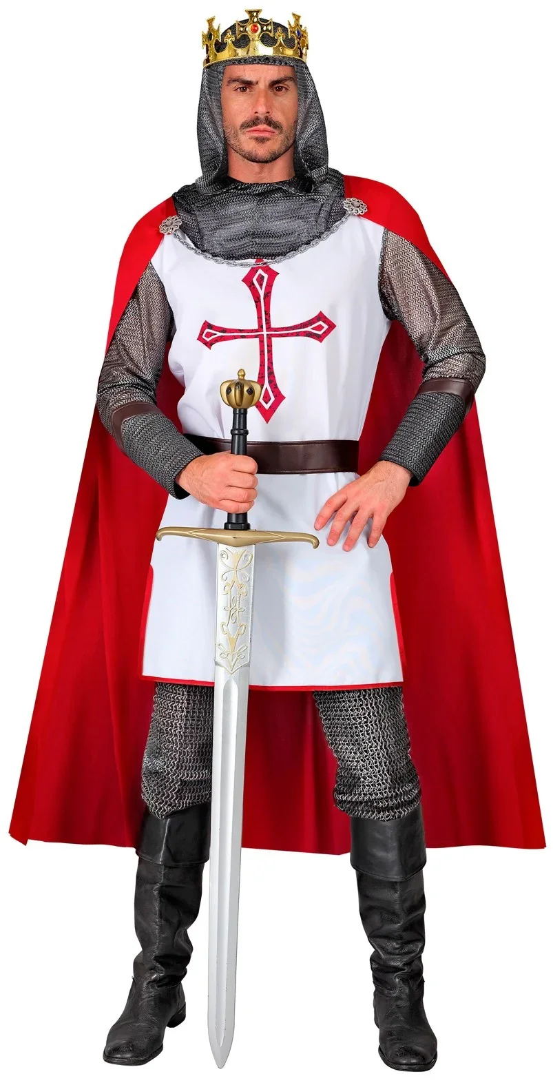 Disfraz de Caballero Templario con Capa para Hombre