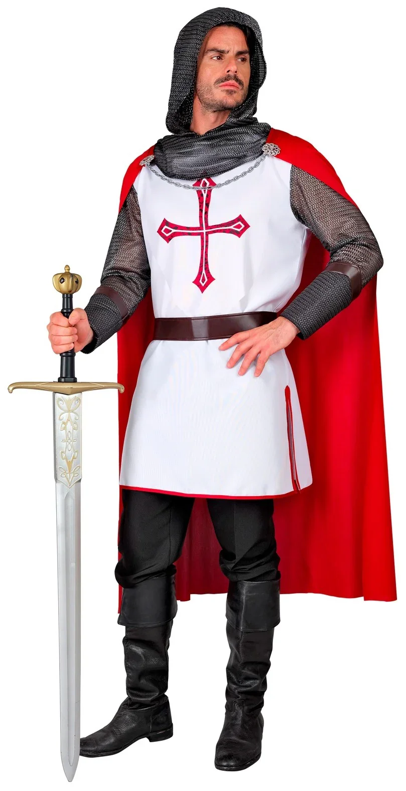 Disfraz de Caballero Templario con Capa para Hombre - Image 3