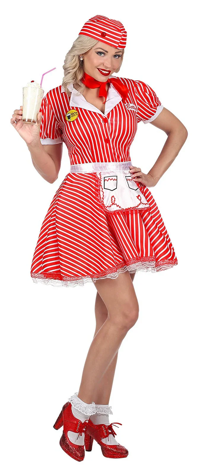 Disfraz de Camarera Pin Up Años 50 para Mujer - Image 3