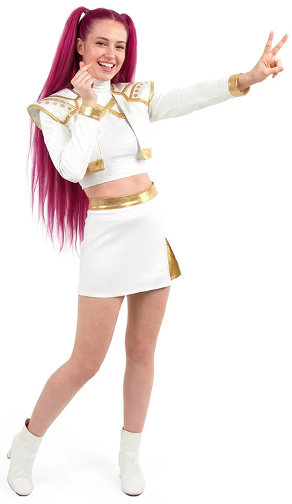 Disfraz de Cantante Guerreras K-Pop Blanca para Mujer - Image 3