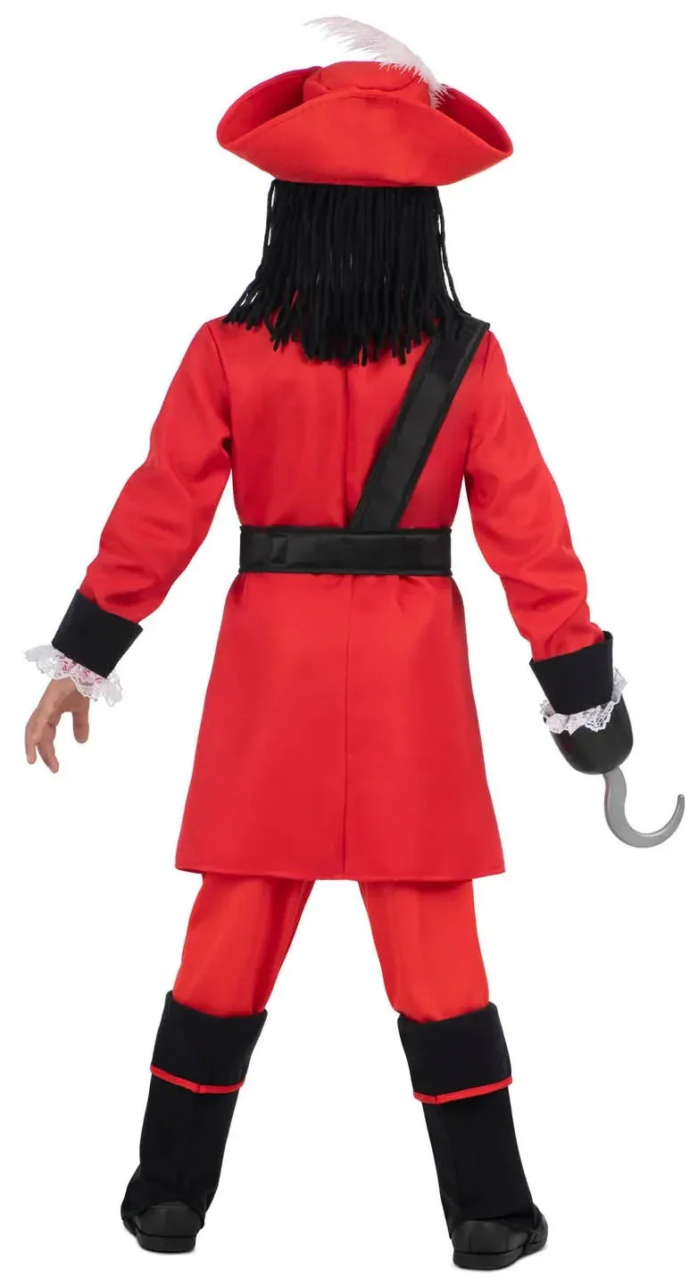 Disfraz de Capitán Garfio Rojo para Niño - Image 2