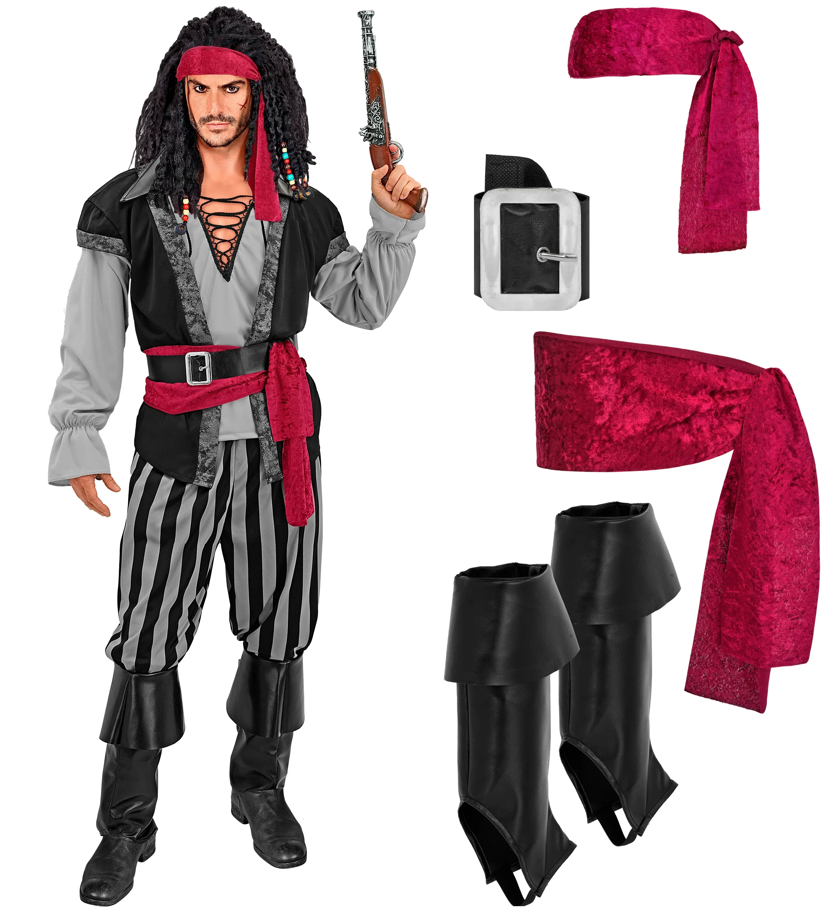 Disfraz de Capitán Pirata Oscuro para Hombre - Image 8
