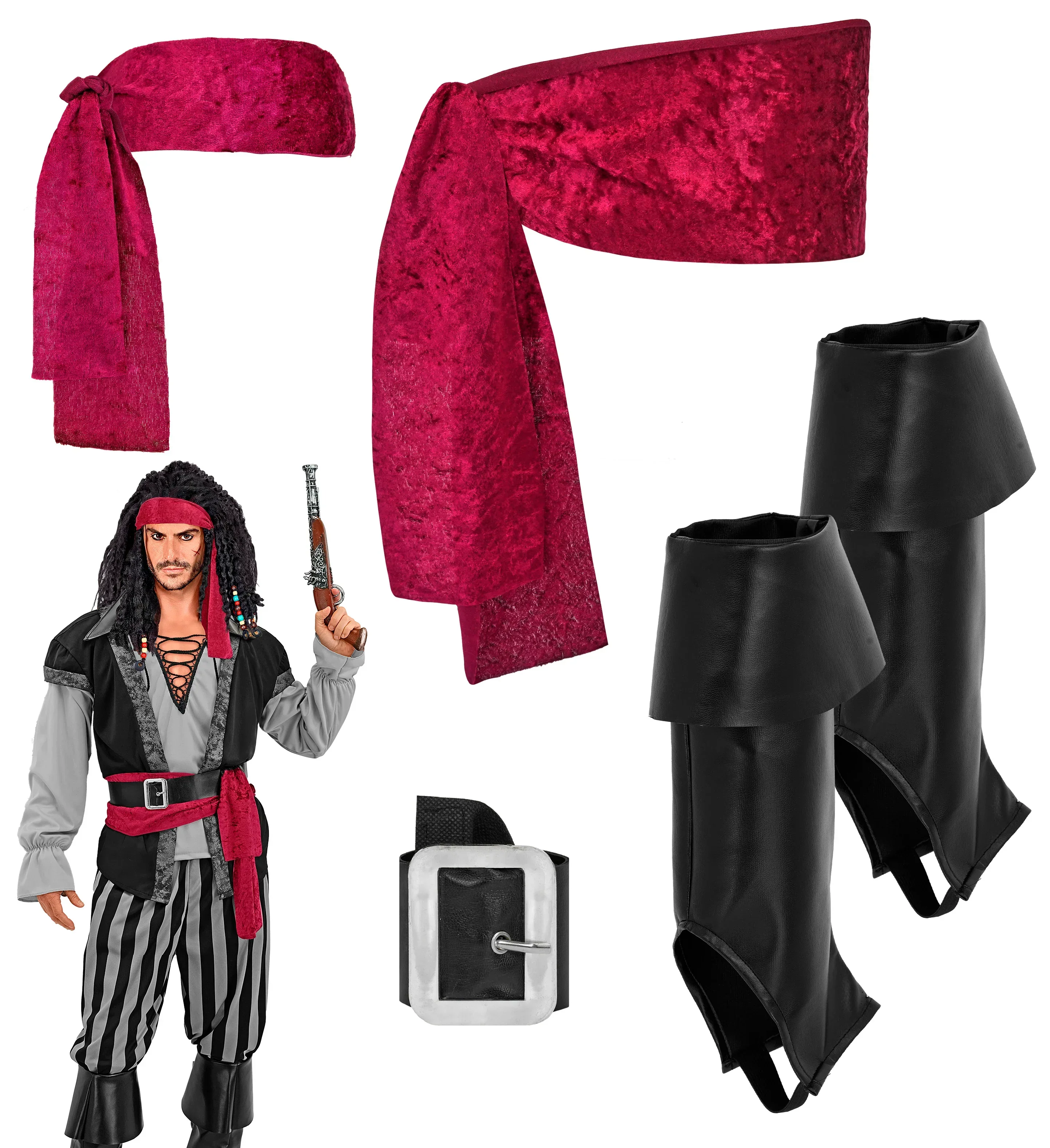 Disfraz de Capitán Pirata Oscuro para Hombre - Image 9