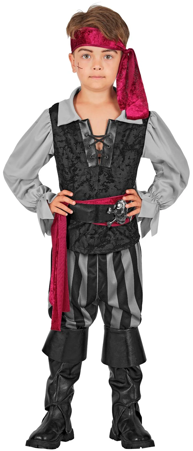 Disfraz de Capitán Pirata Oscuro para Niño - Image 2
